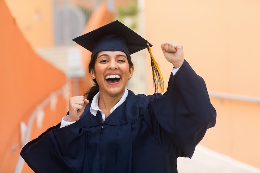 Young Woman Celebrating on Graduation Day